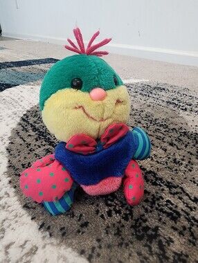 Vintage 1996 Kids II Caterpillar Plush Musical Crib Pull Toy WORKS